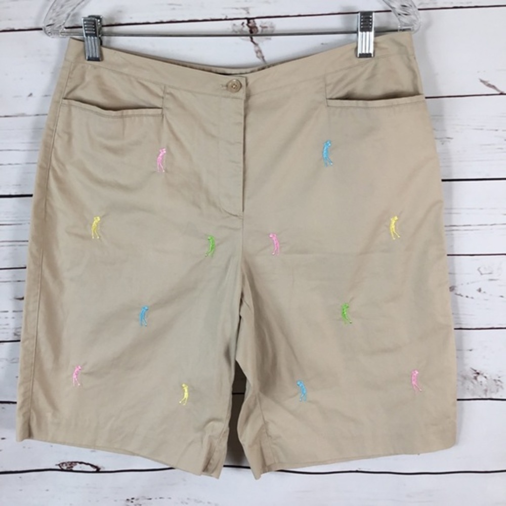 Izod Golf Shorts‎ W/Multicolored Golfers. Size 8